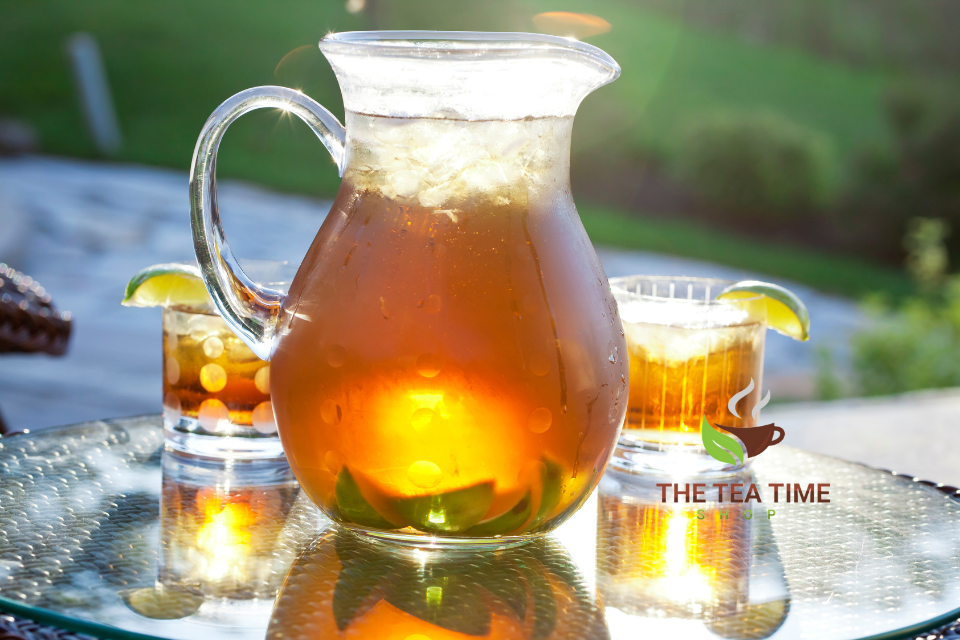 Loose leaf iced tea. The Tea Time Shop