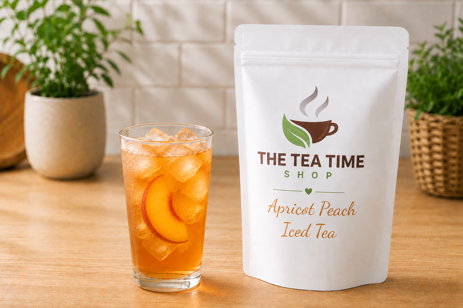 Apricot and Peach Iced Tea
