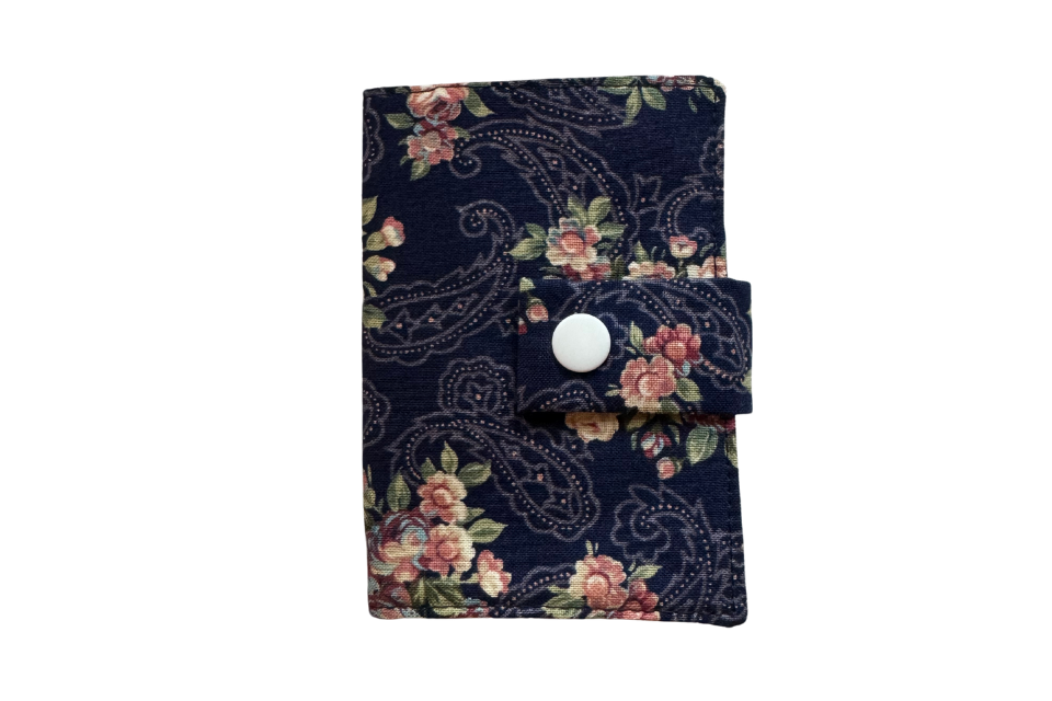 Tea Wallet - Navy Rose