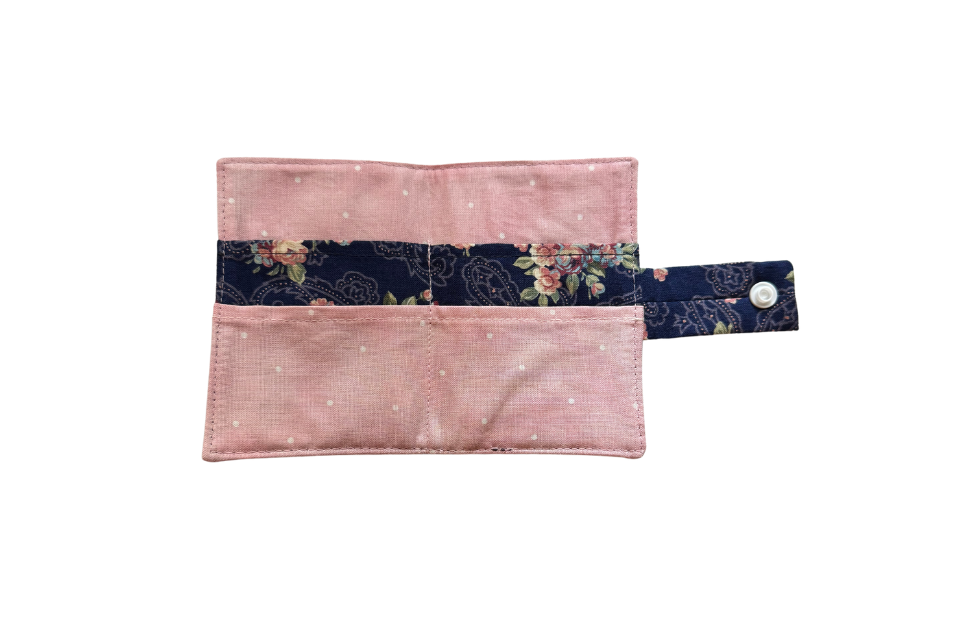 Tea Wallet - Navy Rose