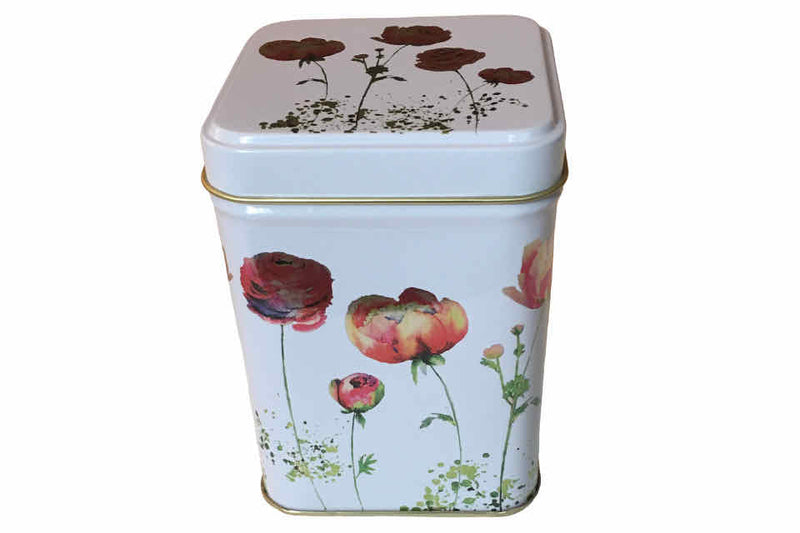 Iridescent "Roses" Tea Storage Canister - The Tea Time Shop