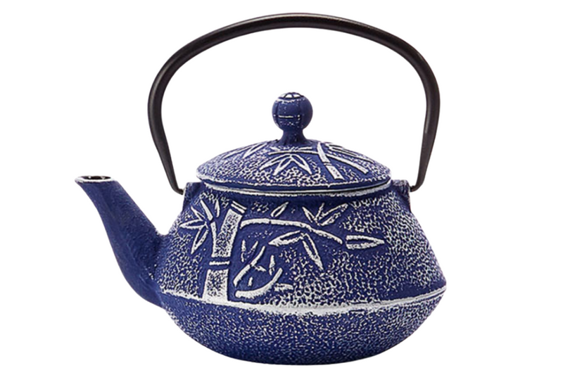 Cast Iron Blue Teapot. The Tea Time Shop.
