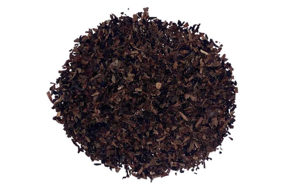 A close-up image of loose leaf decaf vanilla black tea.