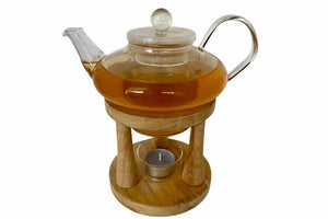 Glass Teapot with Candle Warmer. The Tea Time Shop